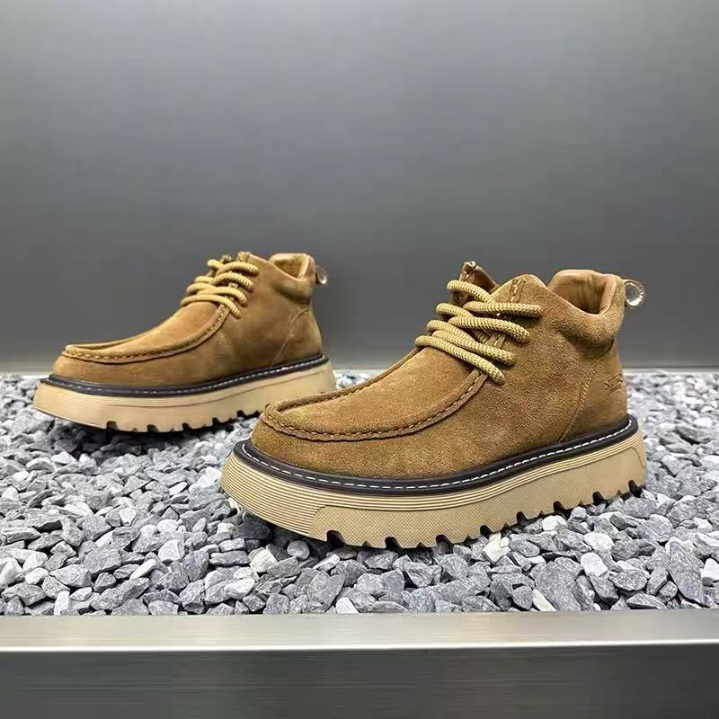 Street Fashion Walk - Sepatu Bot Platform Pria Musim Gugur