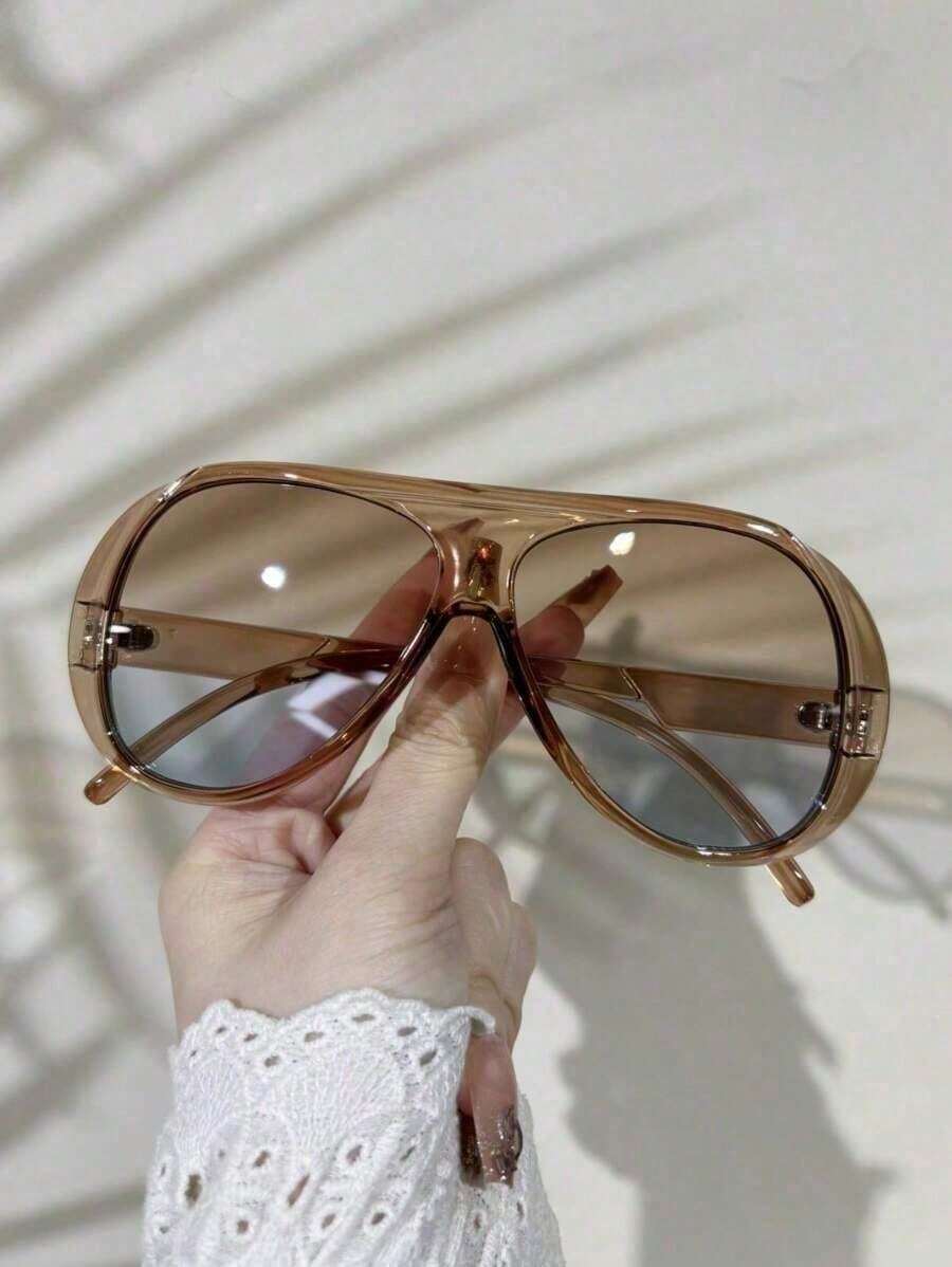 Street Fashion High End - 1 Buah Kacamata Fashion Persegi Oversized
