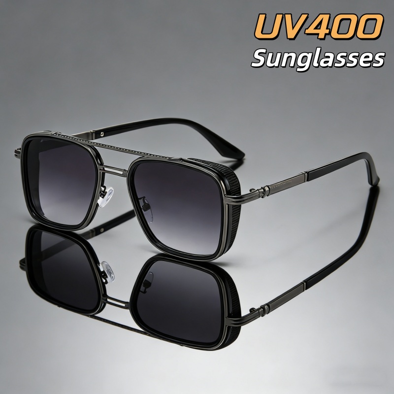 Street Fashion High End - Kacamata Hitam Retro Berbingkai Oval Pria