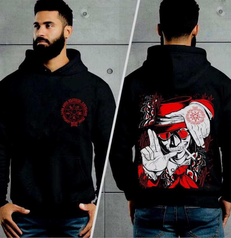 Oversized Crewneck Fleece - Hoodie Hellsing Oversized Unisex dengan Cetakan
