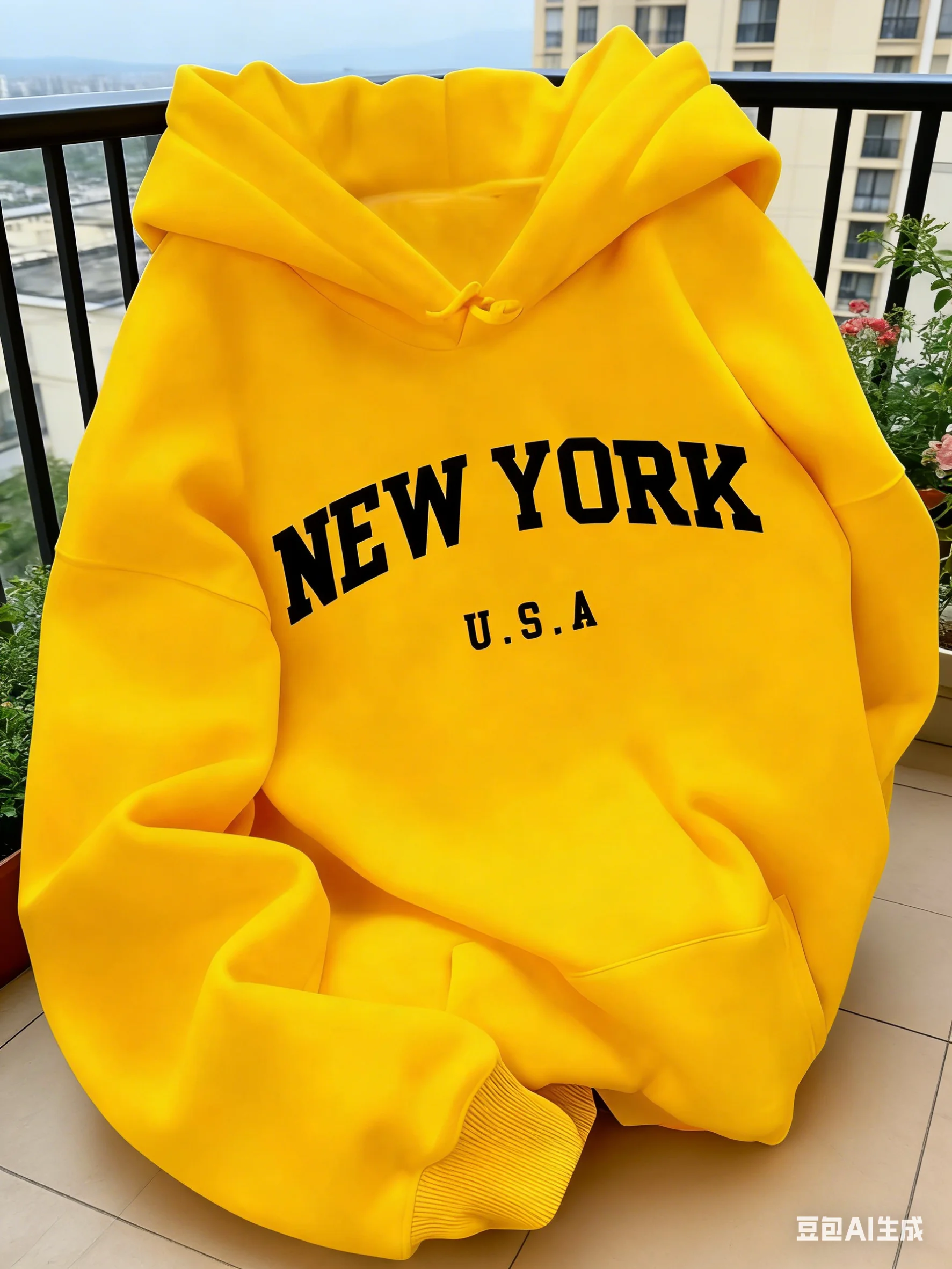 Street Fashion In New York - Sweater Hoodie Wanita Kasual dengan Tulisan