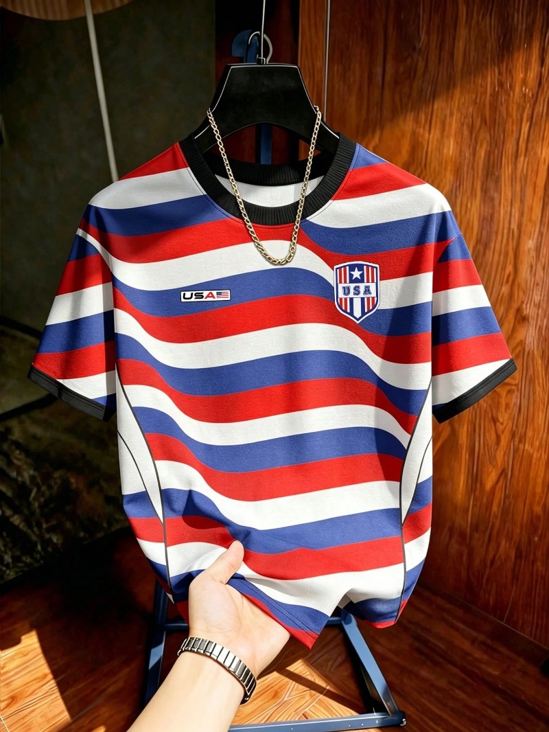 Street Fashion Usa - Kaos Olahraga Gaya Amerika Musim Panas