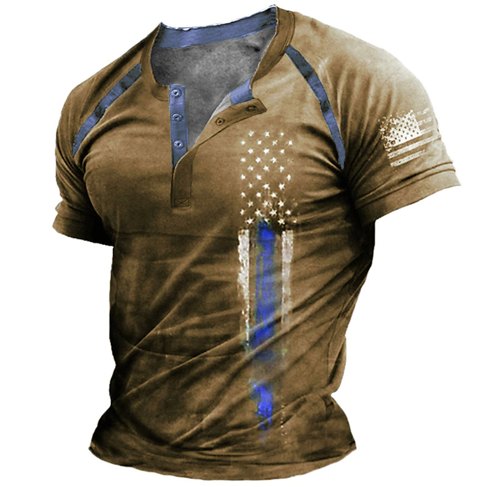 Street Fashion Clothing - Kaos Henry Pria Motif Bendera Amerika