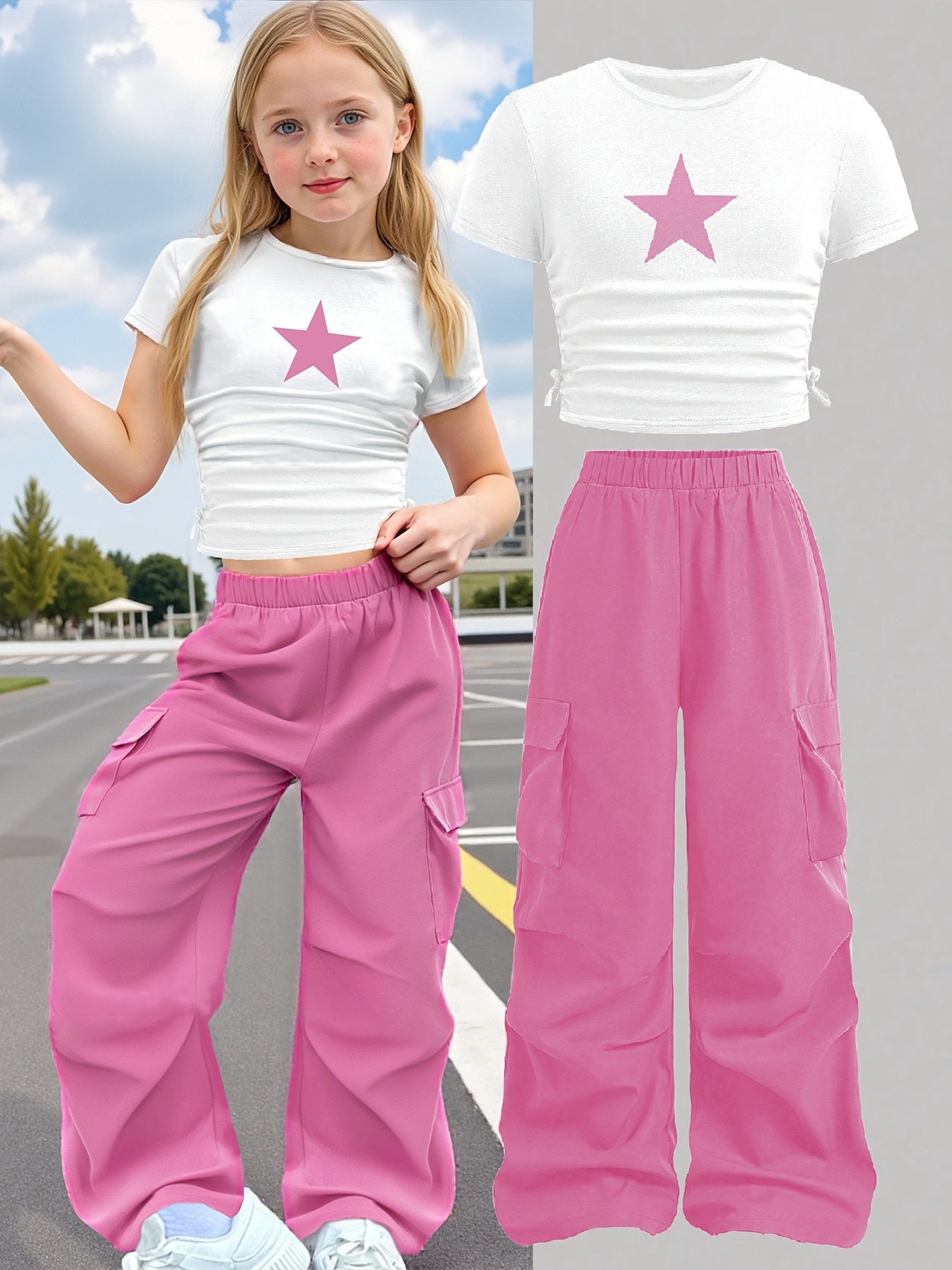 Street Fashion Co - Setelan 2 Potong untuk Wanita Trendi,
