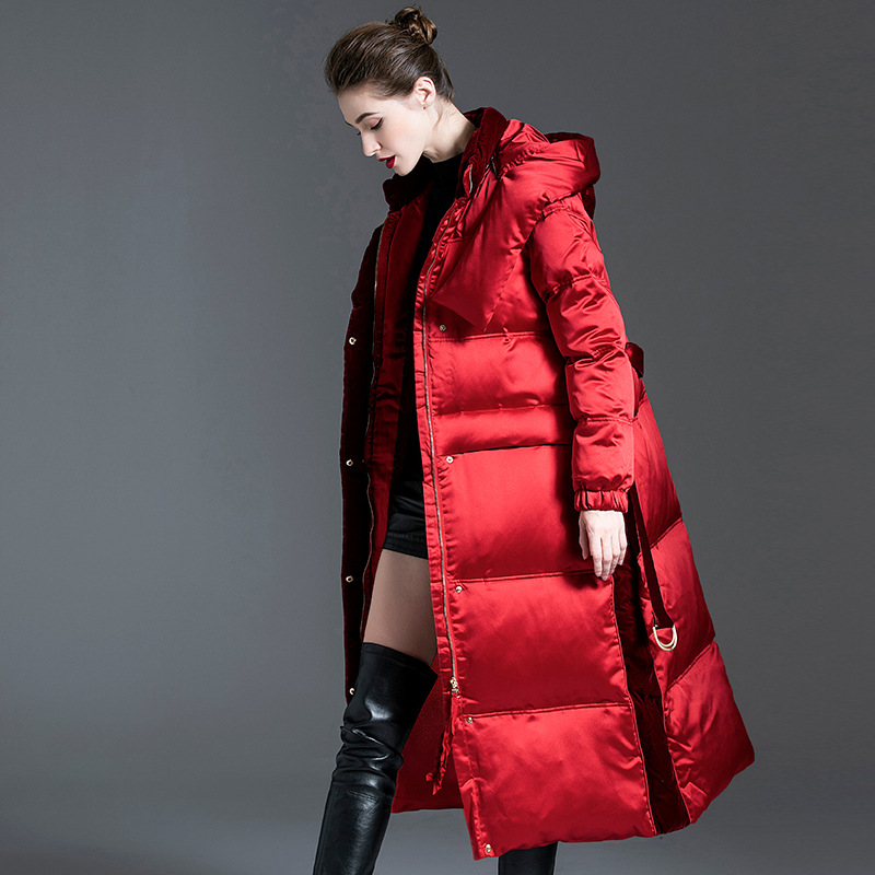 Street Fashion High End - Mantel bulu angsa Wanita Mode musim