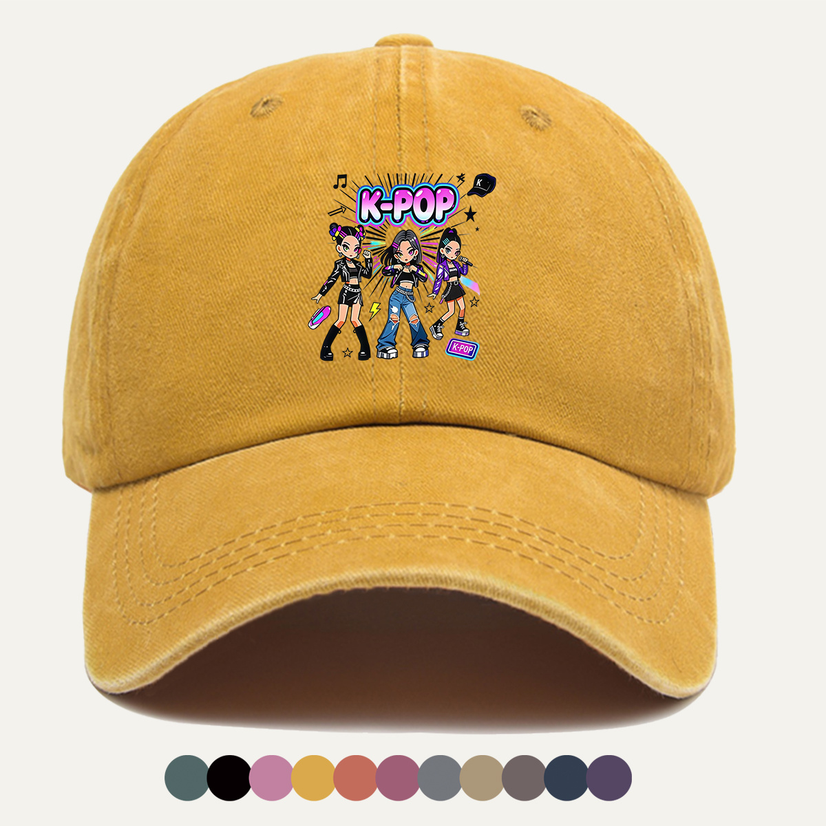 Street Fashion Co - 1 Buah Topi Bisbol Cetak Grup