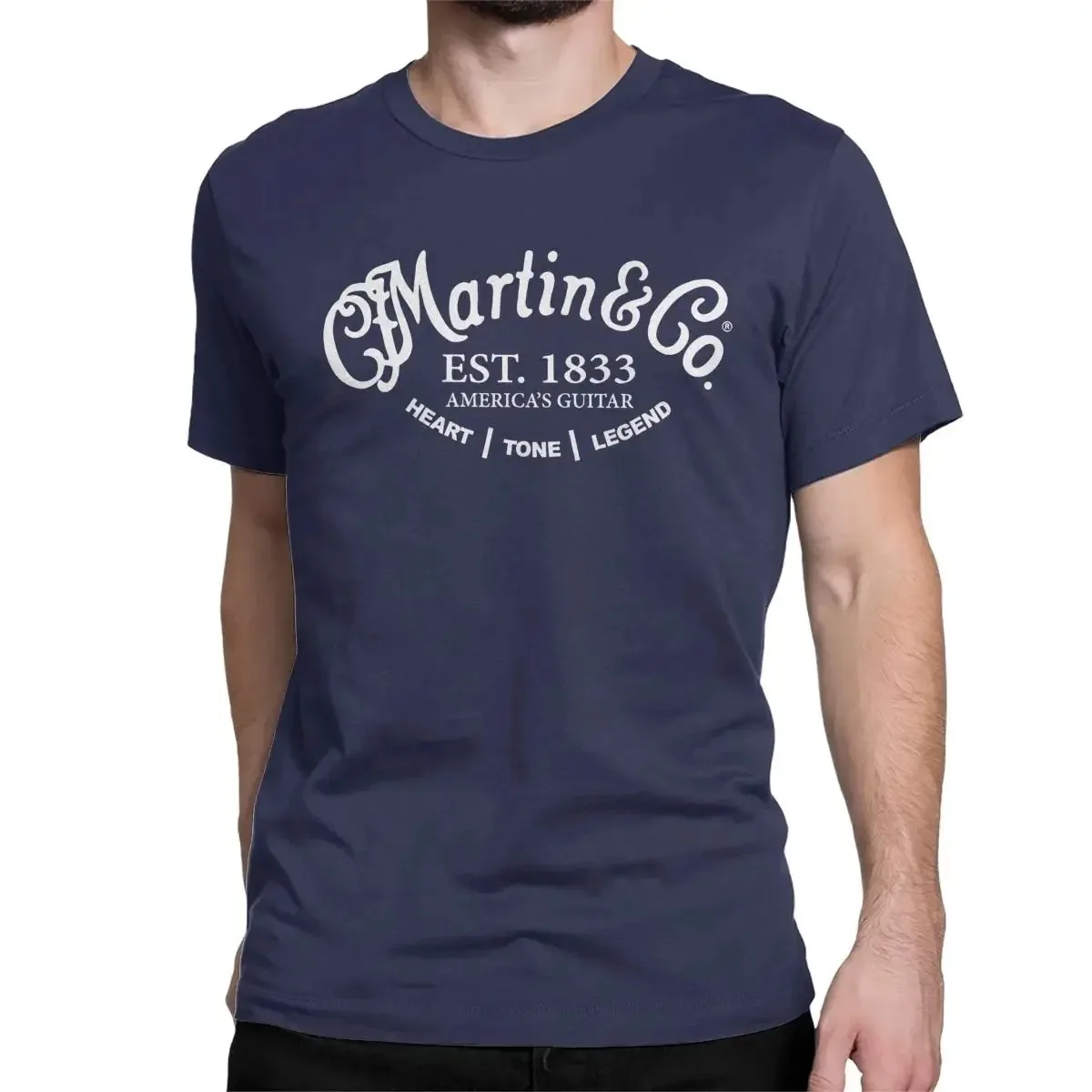 Street Fashion Co - Kaos Oblong Hitam Motif Gitar Martin&Co
