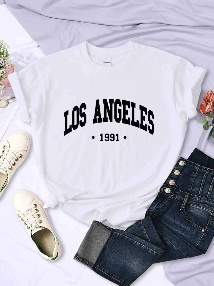 Los Angels 1991 kaus wanita pr - Street Fashion Usa ulasan dan harga
