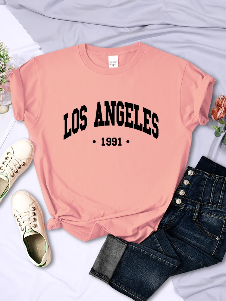Los Angels 1991 kaus wanita pr - Street Fashion Usa ulasan dan harga