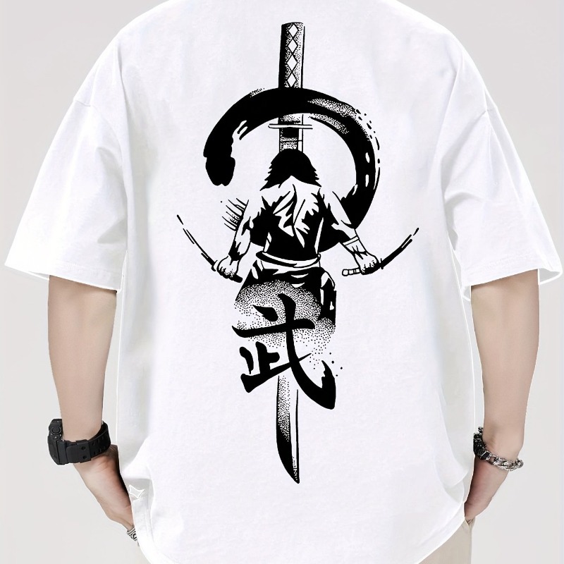 Kaos Cetak Pedang Samurai Jepa - Street Fashion Elements ulasan dan harga