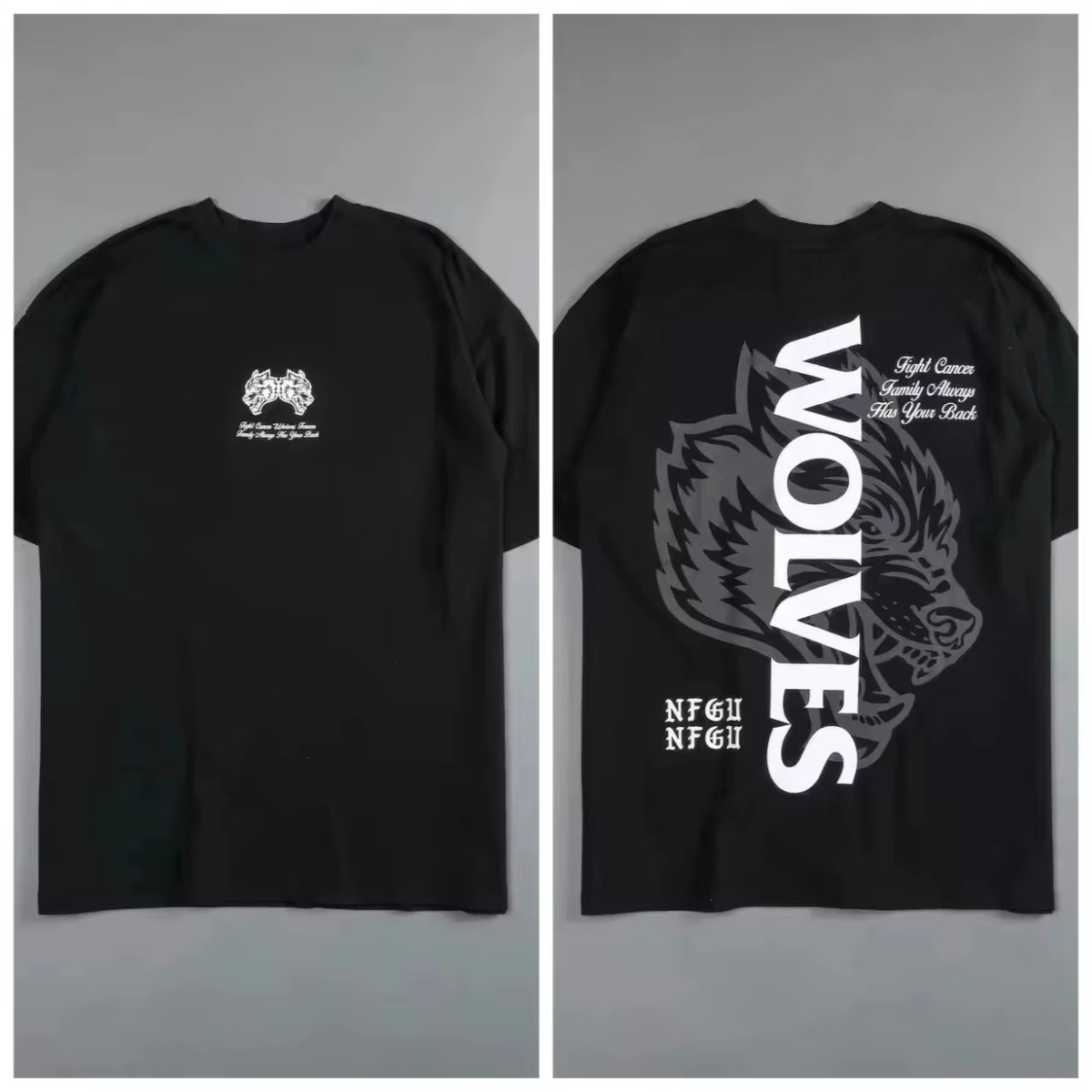 Kaos Retro Black Wolf Head Hig - Street Fashion High End ulasan dan harga