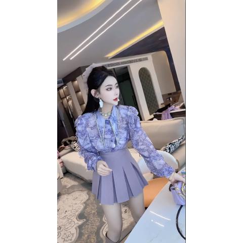 Kemeja sifon Motif lukisan tin - Street Fashion High End ulasan dan harga