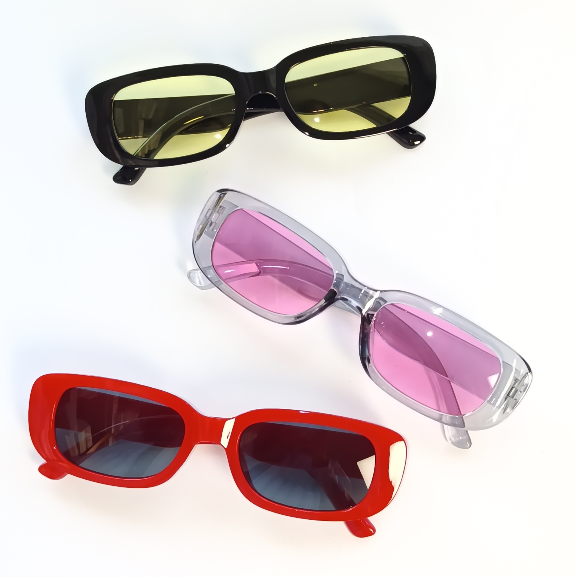 Kacamata hitam persegi panjang - Street Fashion Photo ulasan dan harga