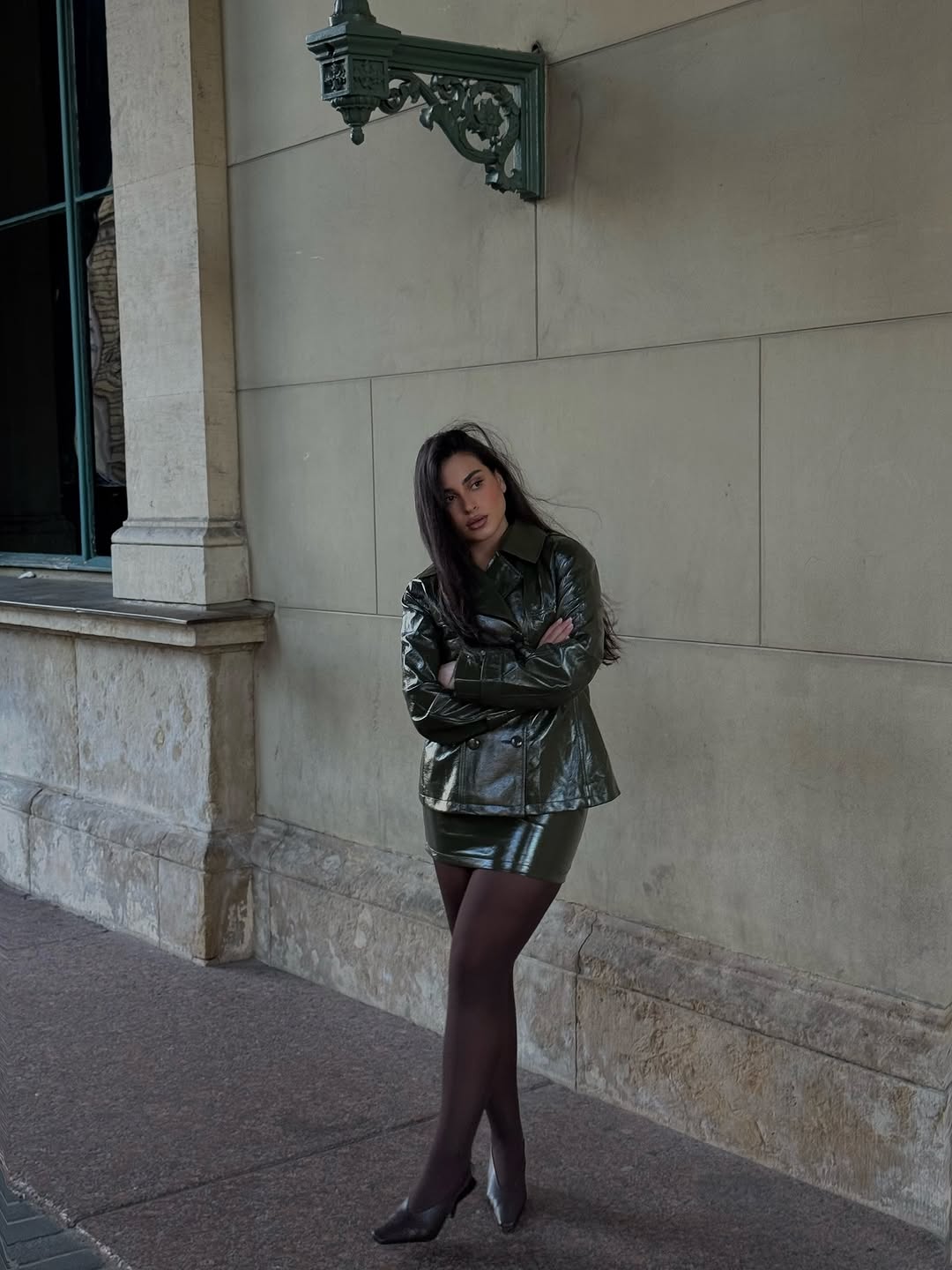 Rok Kulit Paten Cokelat Tua Ja - Street Fashion Jacket ulasan dan harga