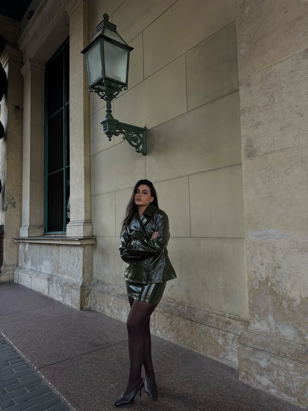 Rok Kulit Paten Cokelat Tua Ja - Street Fashion Jacket ulasan dan harga