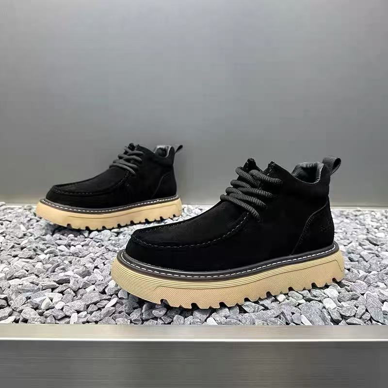 Sepatu Bot Platform Pria Musim - Street Fashion Walk ulasan dan harga