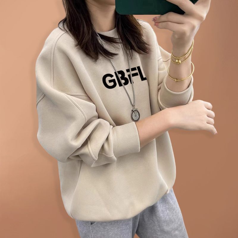 Sweatshirt Katun Murni Ukuran  - Oversized Crewneck Fleece ulasan dan harga