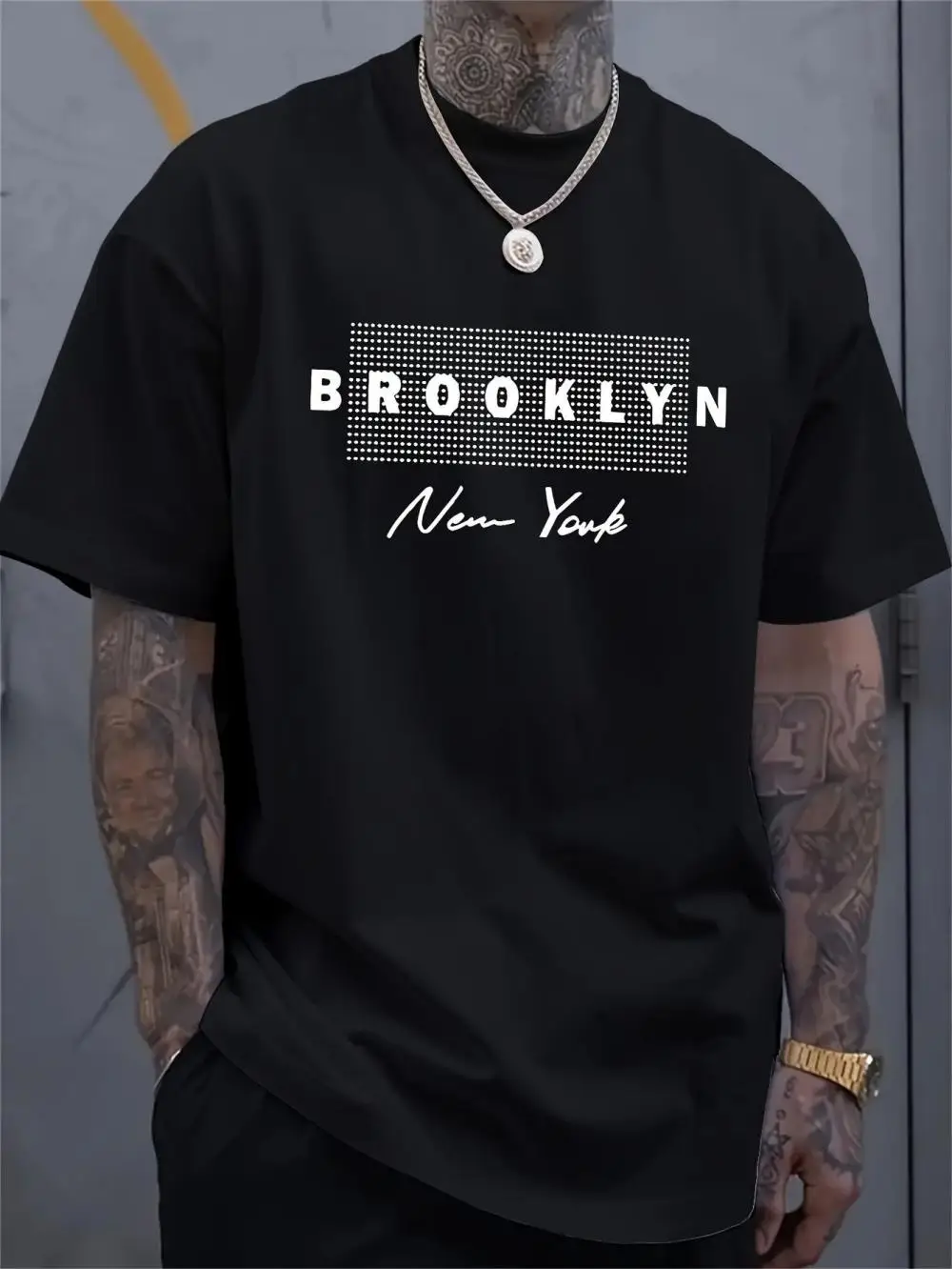 Kaos Pria dengan Cetakan Huruf - Street Fashion In New York ulasan dan harga