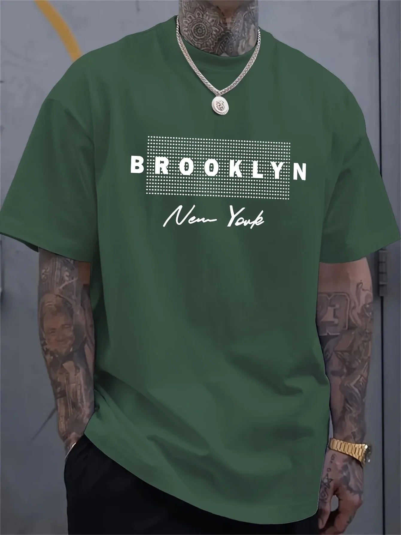 Kaos Pria dengan Cetakan Huruf - Street Fashion In New York ulasan dan harga