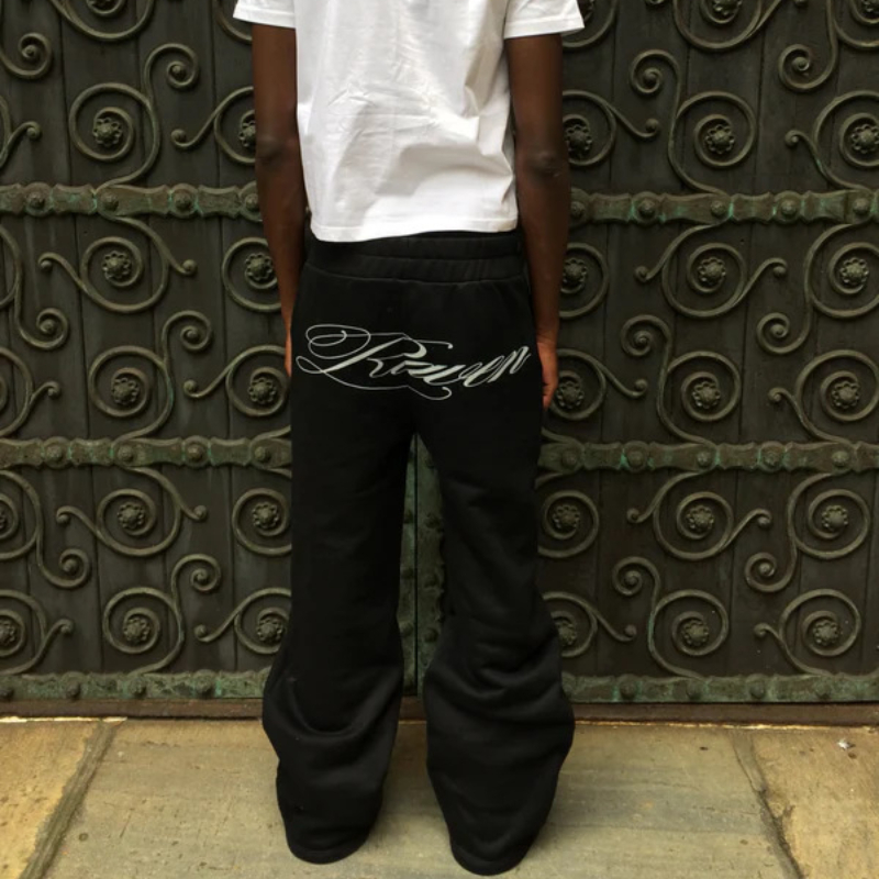 Celana Kasual Lurus Motif Goth - Street Fashion Men 2025 ulasan dan harga