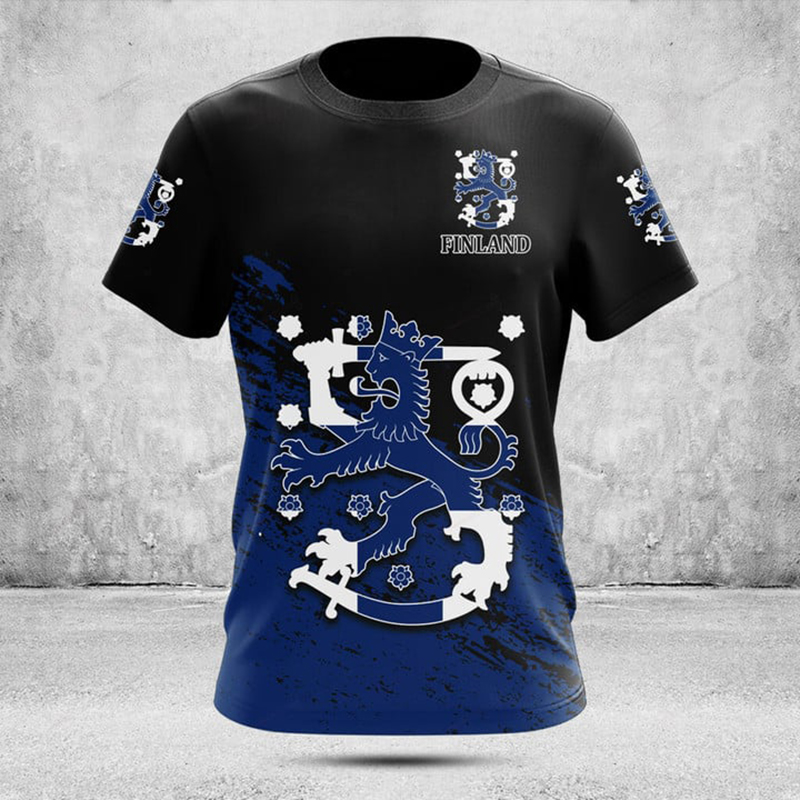Kaos Oblong Grafis Bendera Fin - Street Fashion Usa ulasan dan harga