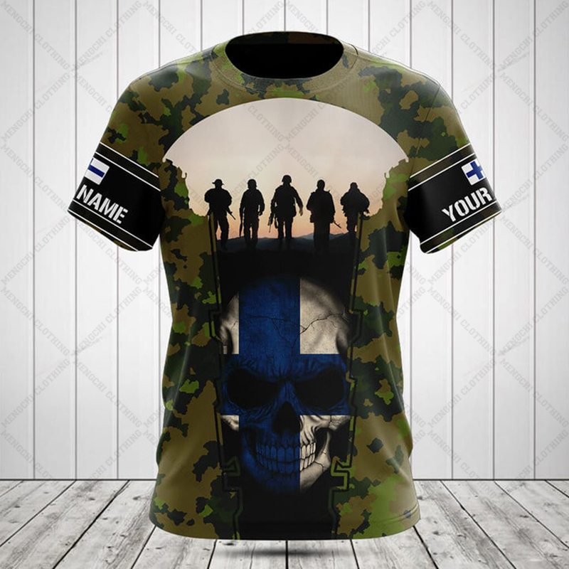 Kaos Oblong Grafis Bendera Fin - Street Fashion Usa ulasan dan harga