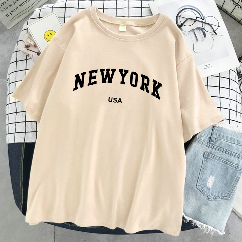 New York kaus grafis huruf Kot - Street Fashion Usa ulasan dan harga