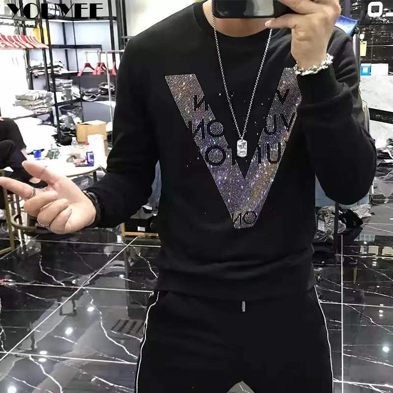 Hoodie Pria Pulover Berlian Im - Street Fashion Elements ulasan dan harga