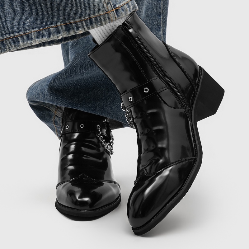 Sepatu Chelsea Rantai Pria Pop - Street Fashion High End ulasan dan harga