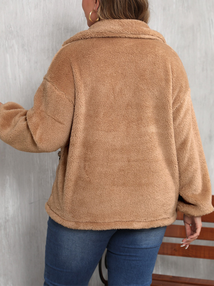 GIBSIE Mantel Teddy Ukuran Bes - Street Fashion Jacket ulasan dan harga