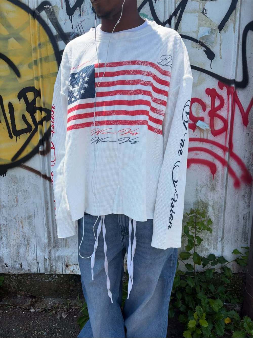 Atasan lengan panjang gaya waf - Street Fashion Usa ulasan dan harga