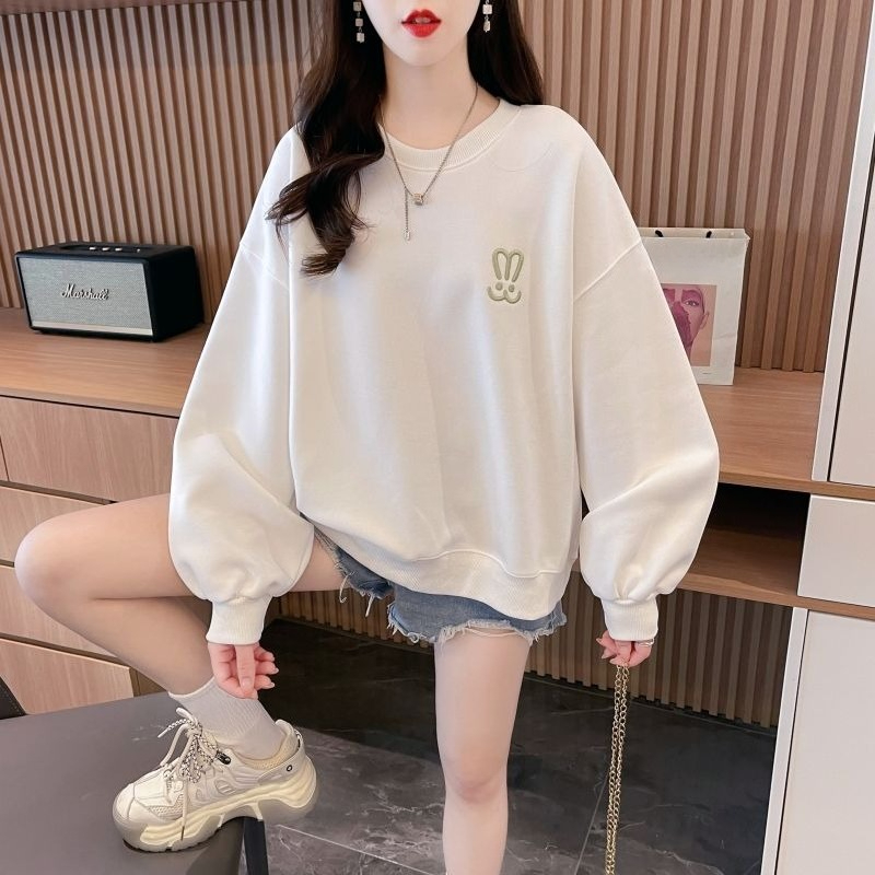 Sweatshirt Wanita Ringan Ukura - Oversized Crewneck Fleece ulasan dan harga