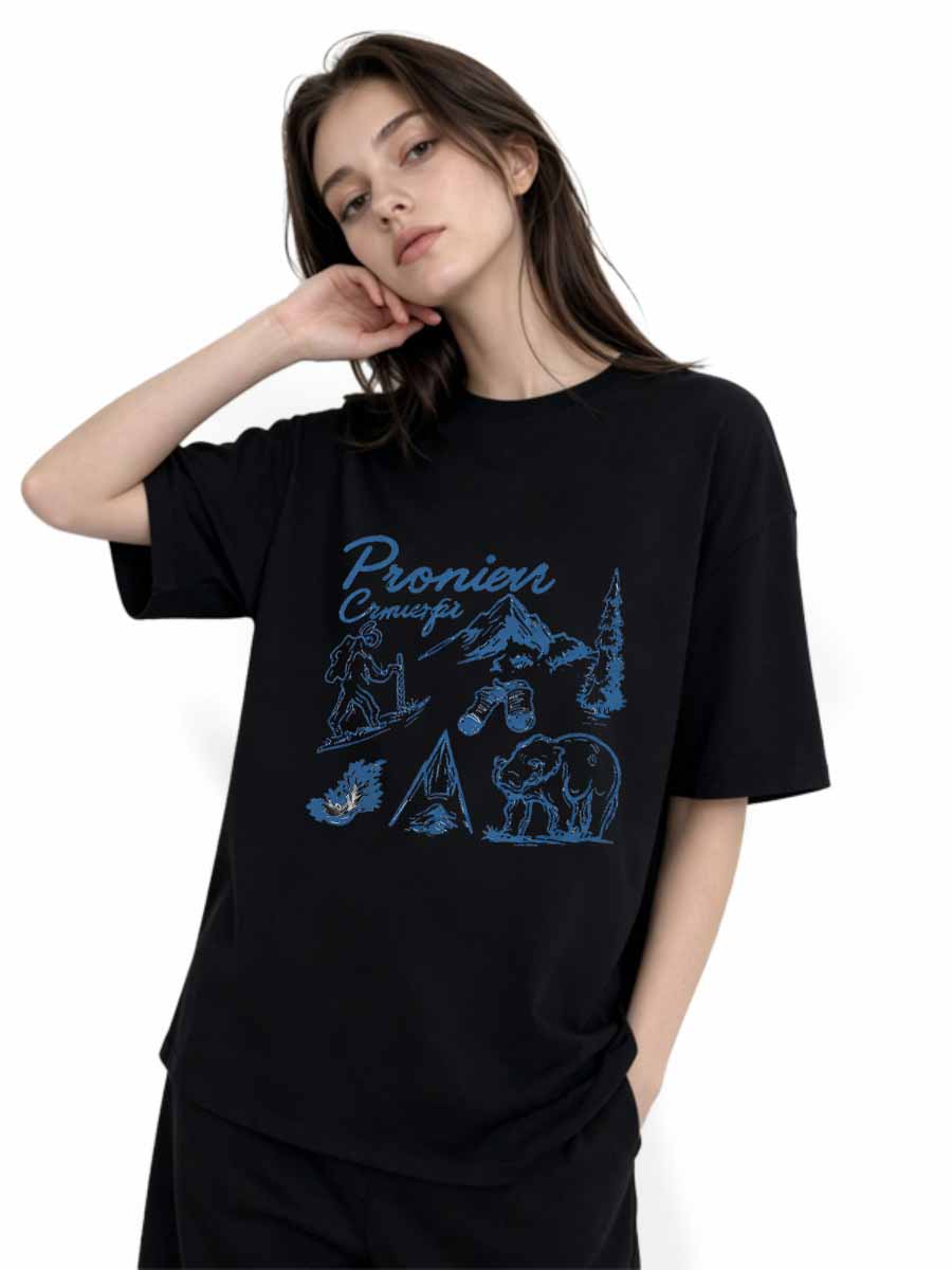 T-Shirt Wanita Katun Lengan Pe - Street Fashion Usa ulasan dan harga