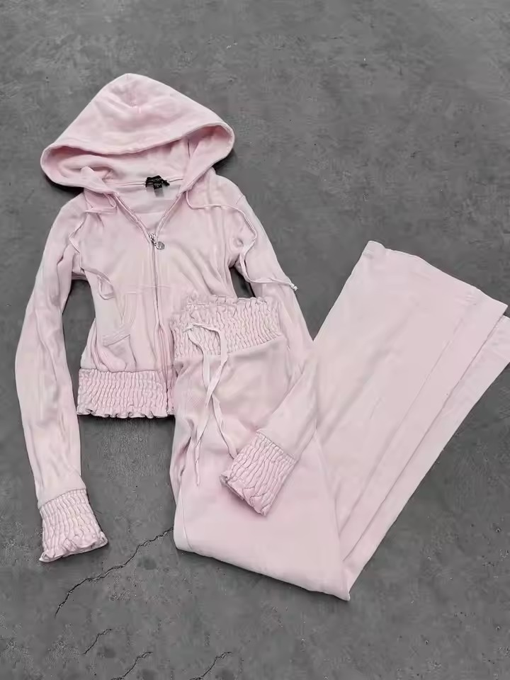 Setelan Dua Potong Kasual Modi - Street Fashion Hoodie ulasan dan harga