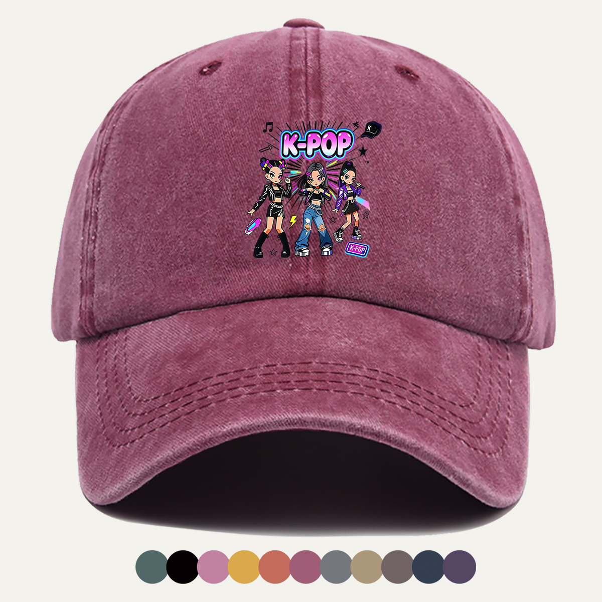 1 Buah Topi Bisbol Cetak Grup  - Street Fashion Co ulasan dan harga